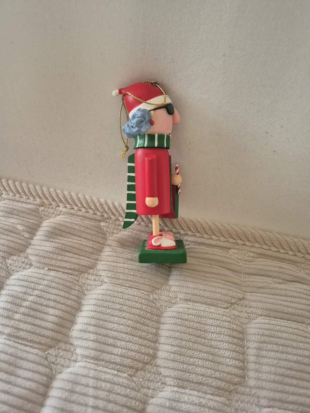 Hallmark Maxine Red and Green Nutcracker Ornament with Sunglasses